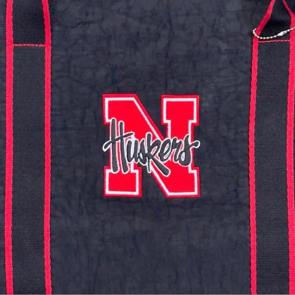 NWOT Alan Stuart Nebraska Huskers Black Duffel Bag